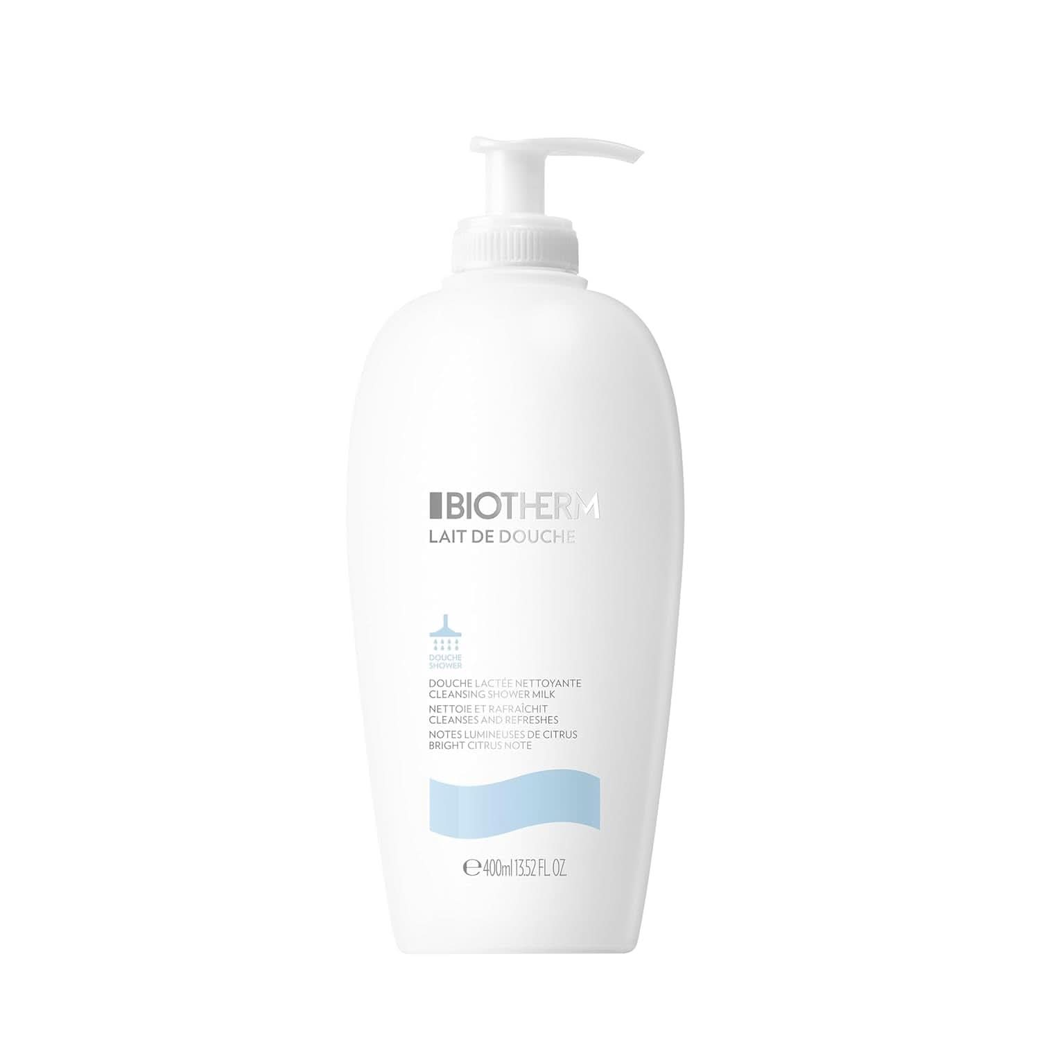 Biotherm, povzbuzující sprchové mléko pro intenzivní hydrataci a pocit hladkého těla, 400 ml Sprcha a koupel Naty Shop
