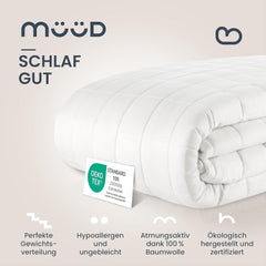 7 kg terapeutická přikrývka I 135X200Cm I Pro klidný spánek I Vysoce kvalitní vážená přikrývka vyrobená z prodyšné bavlny I Uvolňující a léčebná od stresu - Včetně balící krabice s rukojetí Postele a přikrývky Besuche den mÃ¼Ã¼d-Store