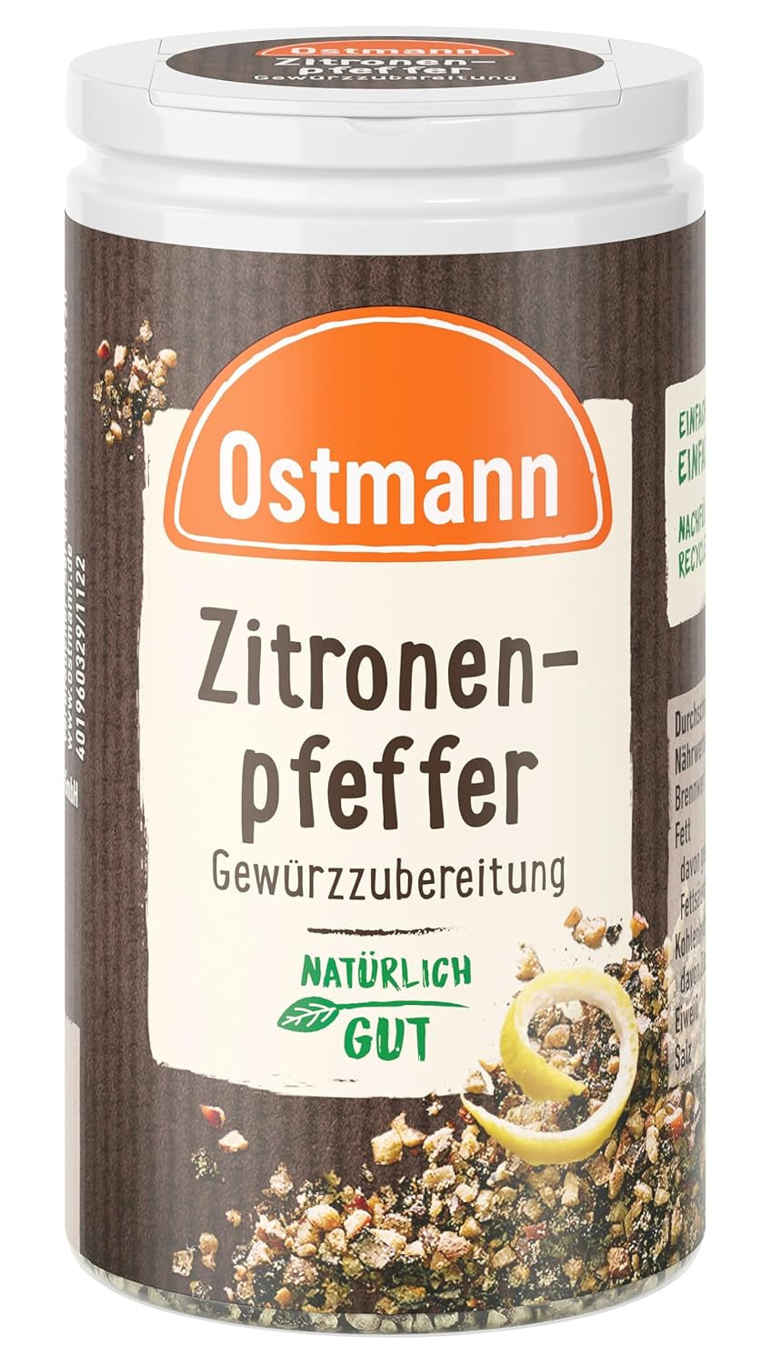 Ostmann Gewürze - Zitronenpfeffer Gewürzzubereitung | Na salátové dresinky, omáčky a rybí pokrmy 40 g v Der Streudose