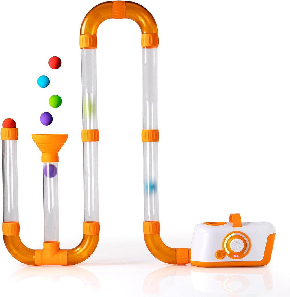 Fat Brain Toys Air Toobz Erweiterungspaket – Luftbetriebenes STEM-Bauspielzeug – Kinder & Jugendlich, Blau