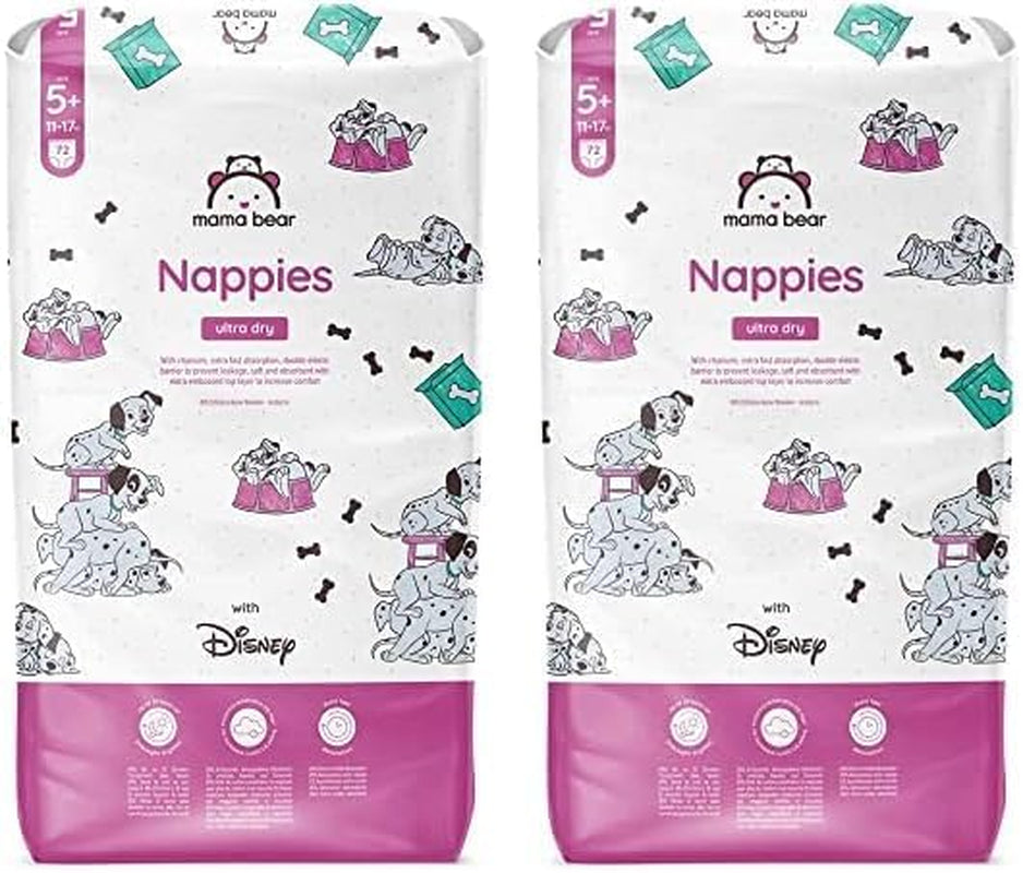 Značka Amazon: Mama Bear Disney Ultra Dry plenky, velikost 3 (4–9 kg) – měsíční krabička, bílá, počet 172 (2 balení po 86)