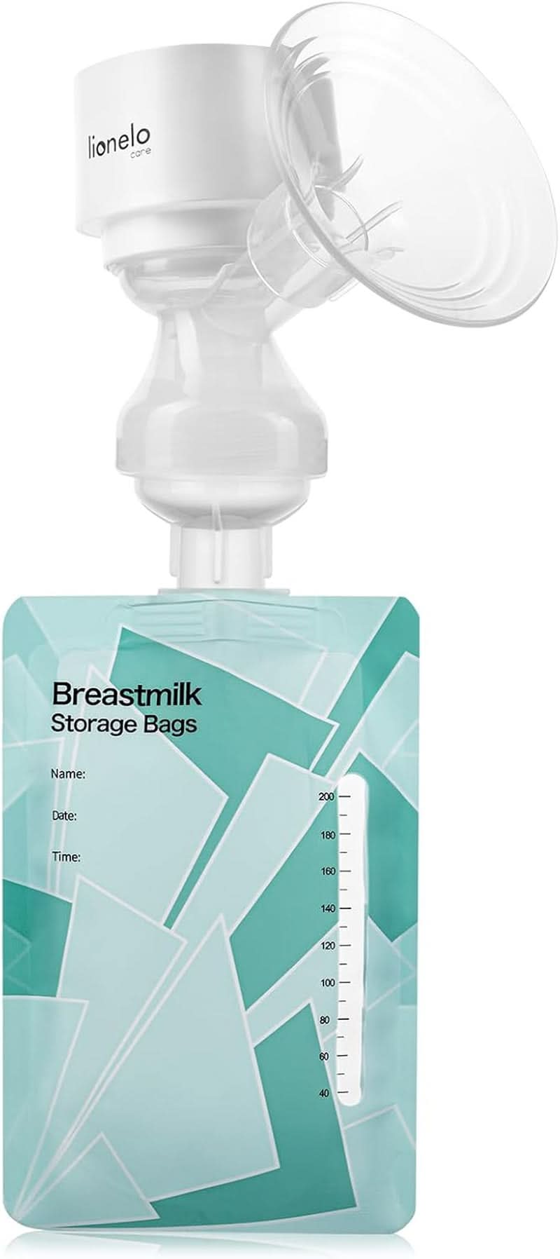 LIONELO Fidi One Akumulátorová odsávačka mateřského mléka 180 ml, 3fázová přenosná odsávačka mateřského mléka, 9stupňová energeticky úsporná masáž, silikonový trychtýř 26mm Doba chodu 120min Bez Bpa Příslušenství Jídlo a kojení Bebe Naty Shop