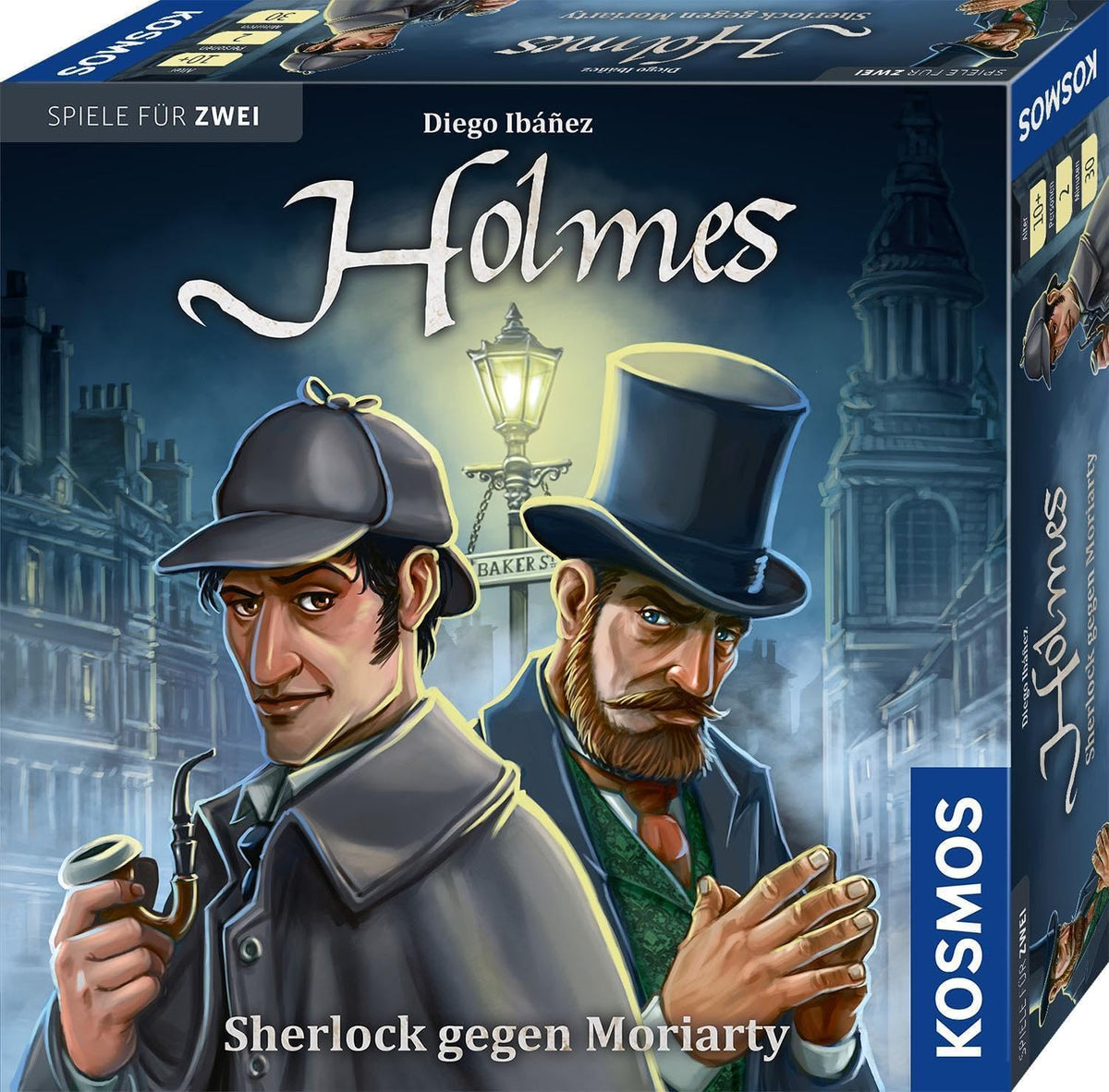 KOSMOS 692766 Holmes - Sherlock vs. Moriarty, hra pro dva hráče, hra Sherlock Holmes, desková hra přesně pro 2 hráče od 10 let, strategická hra
