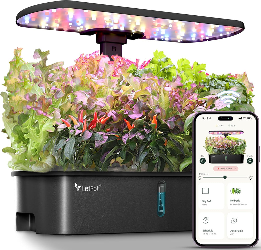 Soupravy LPH-Air Hydroponic Grow Systems WiFi ovládané aplikací 24W Smart Indoor Garden Grow Light Full Spectrum 10 kapslí Dárková sada pro květináče pro vnitřní zahradu