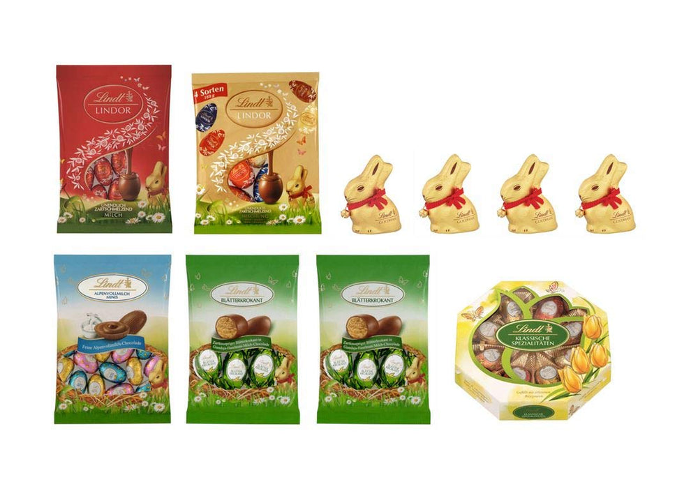 Čokoládová velikonoční sada | 894 g | Obsah: Zlatí zajíčci a Čokoládoví zlatí zajíčci | 100g Golden Bunnies | Prémiová bílá čokoláda s kousky jahod ve tvaru zajíčka na Velikonoce