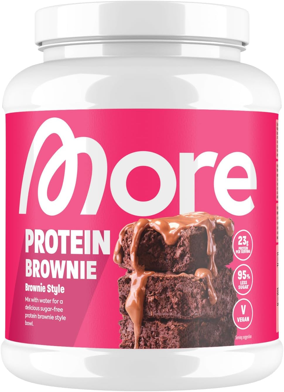 MORE Protein Brownie, 600G, Vegane Backmischung Für Brownies Mit Der Extra Portion Protein, Geprüfte Qualität - Made in Germany Směs pro pečení a vaření Naty Shop Výchozí název