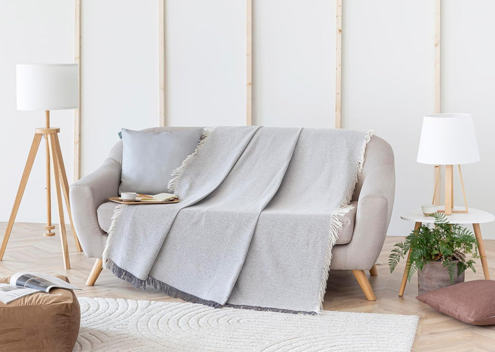 Multifunkční přehoz, přehoz, přehoz, přehoz na pohovku, Jarapas, jednobarevná (180 X 260 cm, tmavě šedá). Postele a přikrývky Besuche den Todocama-Store