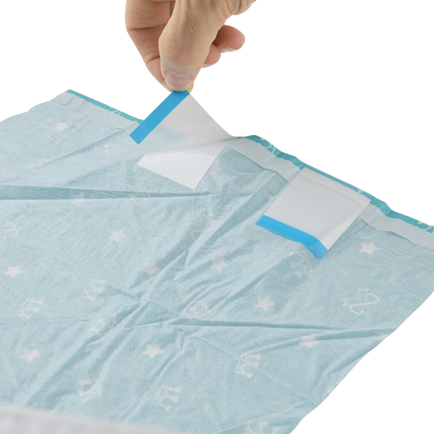 CutiePlusU Plenky pro dospělé 2 balení Jednorázové inkontinenční kalhotky s klopami pro ženy a muže Maximální savost přes noc - Malý princ (střední 71-96 cm)