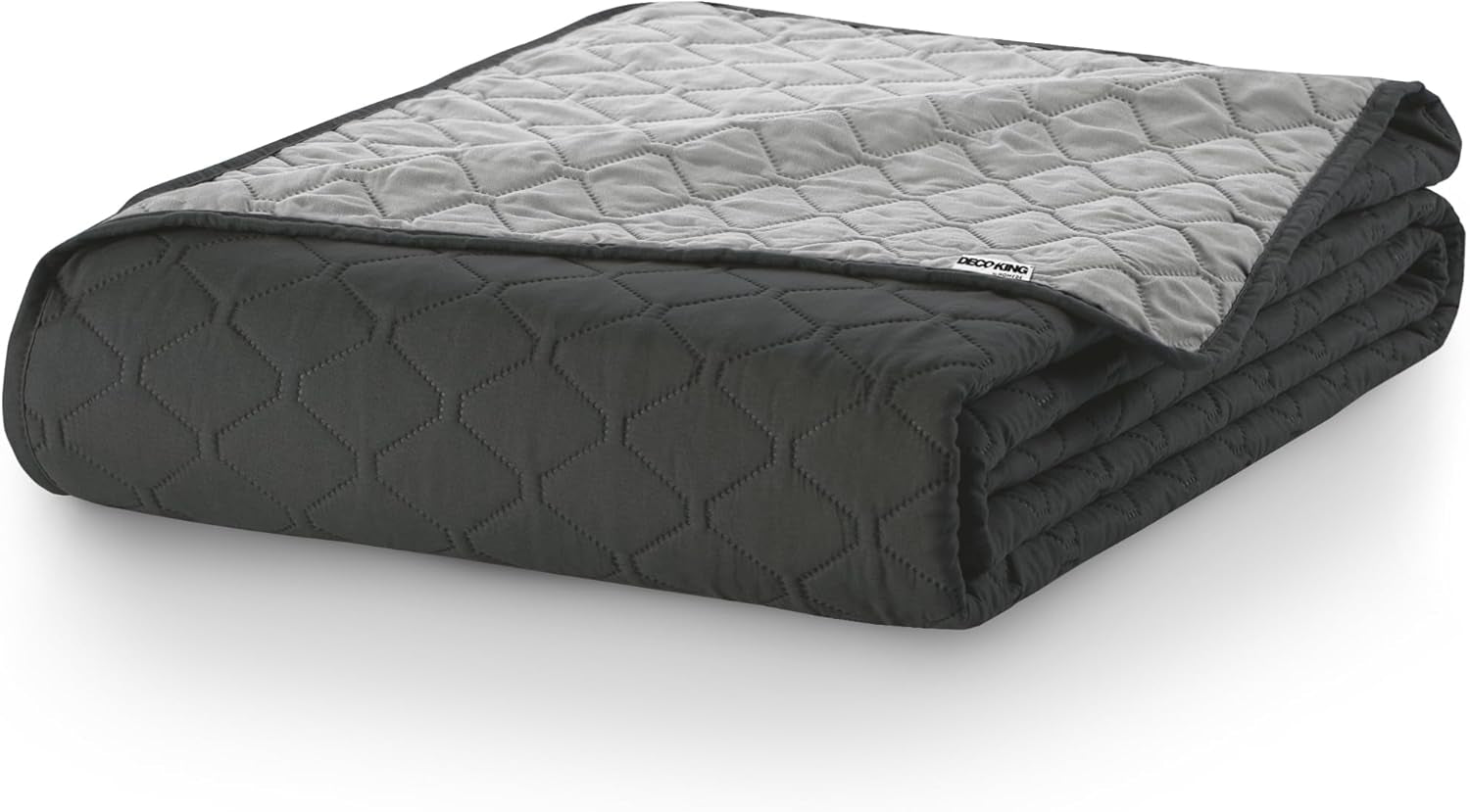 Decoking Přehoz na postel 200 X 220 Cm Grafit Antracit Stříbrně Šedý Oboustranný přehoz snadná údržba Axel Postele a deky Besuche den DecoKing-Store