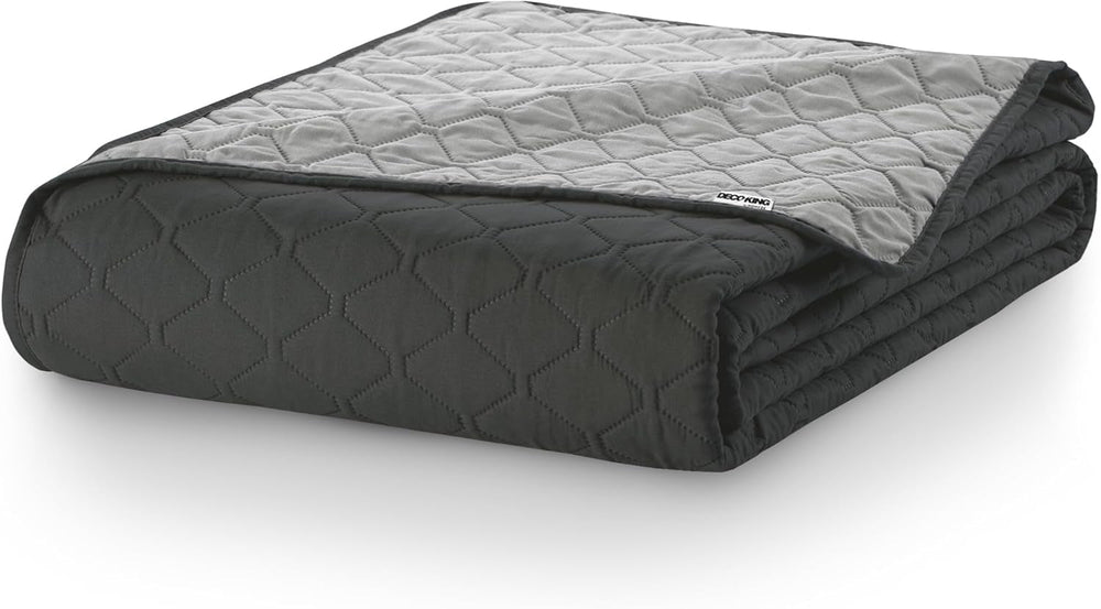 Decoking Přehoz na postel 200 X 220 Cm Grafit Antracit Stříbrně Šedý Oboustranný přehoz snadná údržba Axel Postele a deky Besuche den DecoKing-Store