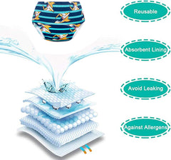 Kalhoty na nočník, naše děti Kalhoty na nočník (2-3 roky, 7 kusů, barva: vícebarevná, velikost S)