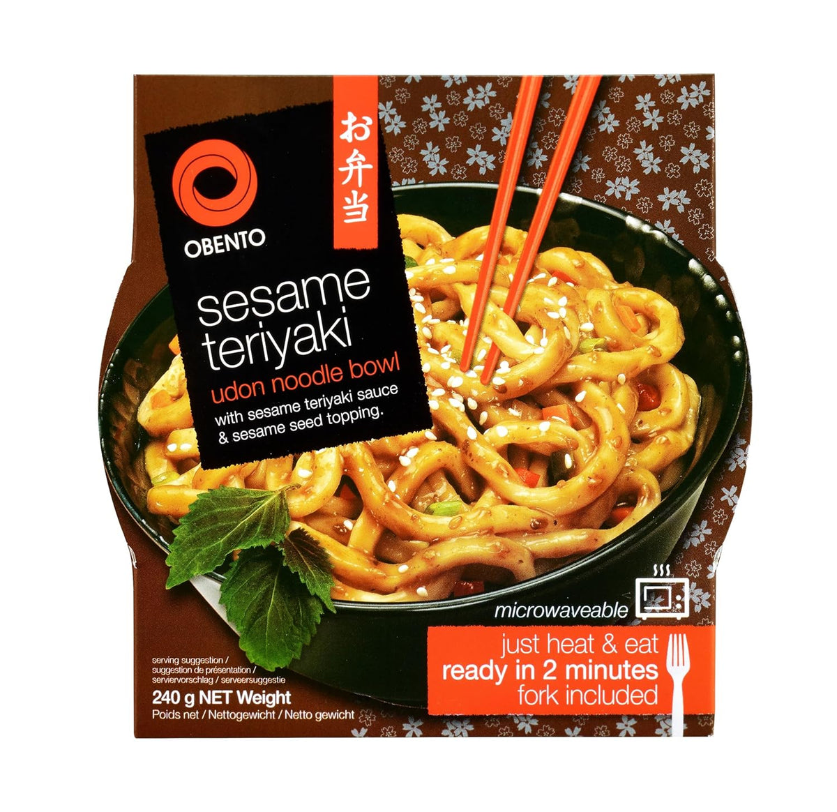 Sezamová miska Teriyaki Udon, jídlo připravené do mikrovlnné trouby, 240 g