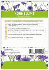 FLORTUS Kornblumen Samen Für Gastgeschenke (100 Stück) | Blumensamen Als Dankeschön Geschenke, Mitgebsel & Werbegeschenke | Wildblumensamen