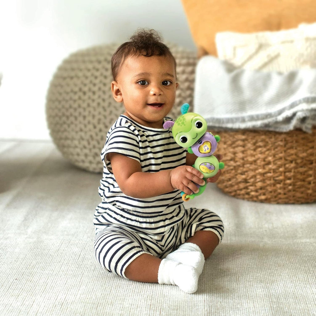 VTech Baby Spinning Fun Caterpillar - Clopoțel interactiv și jucărie pentru abilități motorii care vorbește și cântă - Pentru copii cu vârsta cuprinsă între 6-24 luni Jucarii Bebe Naty Shop
