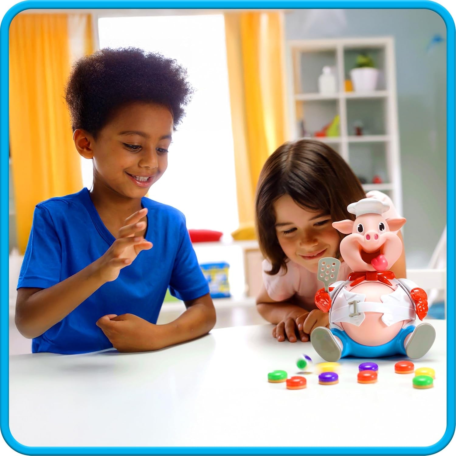 Goliath Pigskin - Zábavná desková hra pro děti 4+ Nakrmte prasátka a vyhněte se explozi jejich břicha, společenská hra pro 2-6 hráčů, zábava s přáteli a rodinou