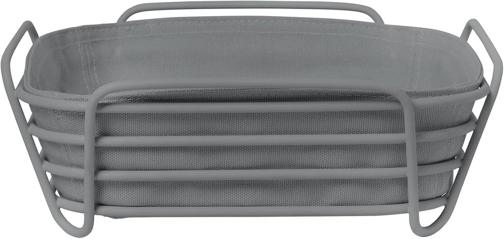 Blomus -DELARA- coș de pâine mărimea L, pătrat, pungă detașabilă din material textil, design elegant, 26 x 26 cm, culoare Moonbeam (64075) Cutii depozitare alimente Naty Shop Piele de rechin O mărime