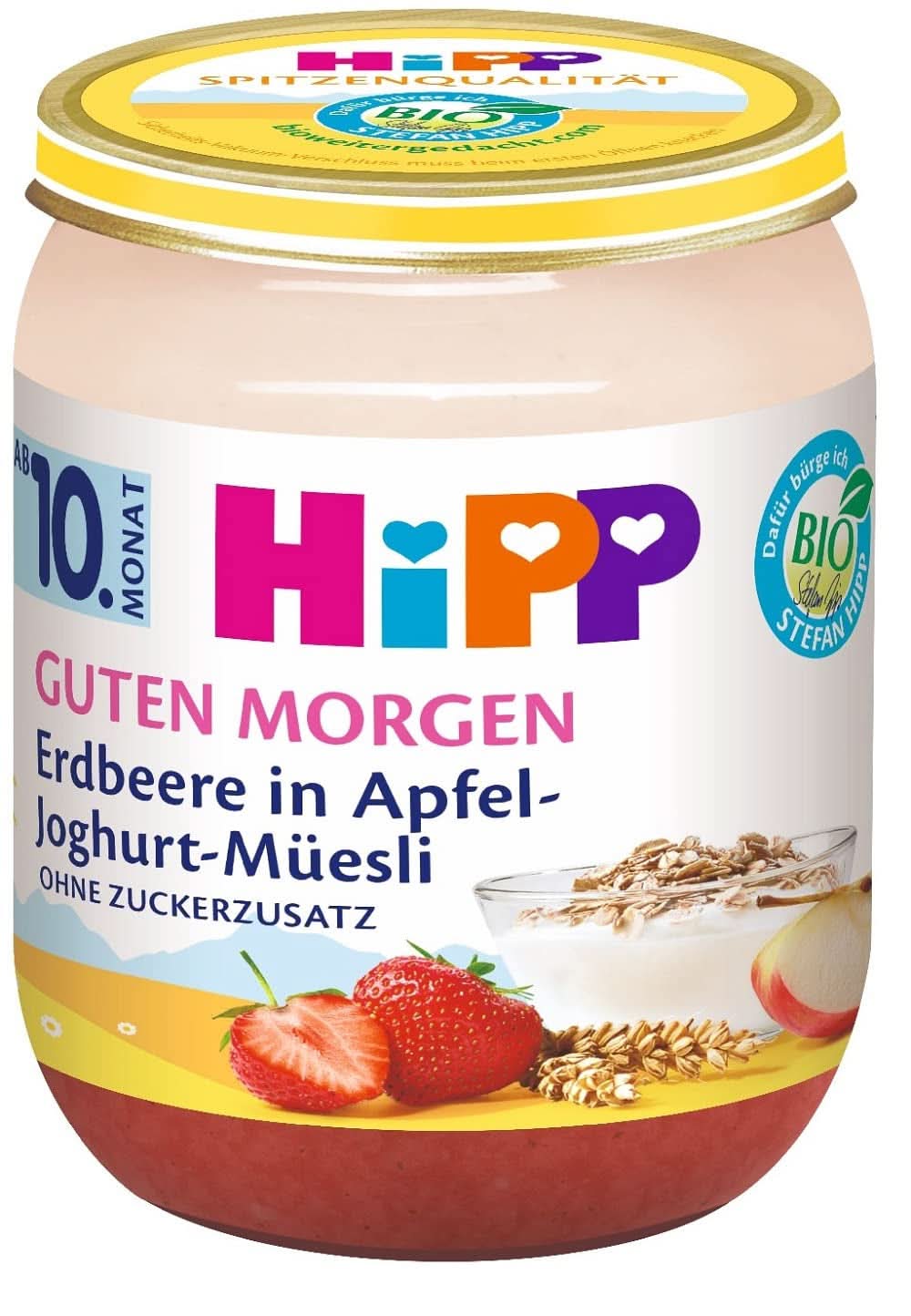 Müsli Hipp s jahodami a jablečným jogurtem, balení 6 x 160 gramů Mother and Child Naty Shop