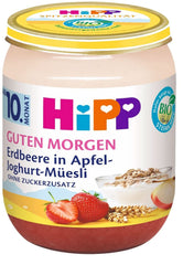Müsli Hipp s jahodami a jablečným jogurtem, balení 6 x 160 gramů Mother and Child Naty Shop
