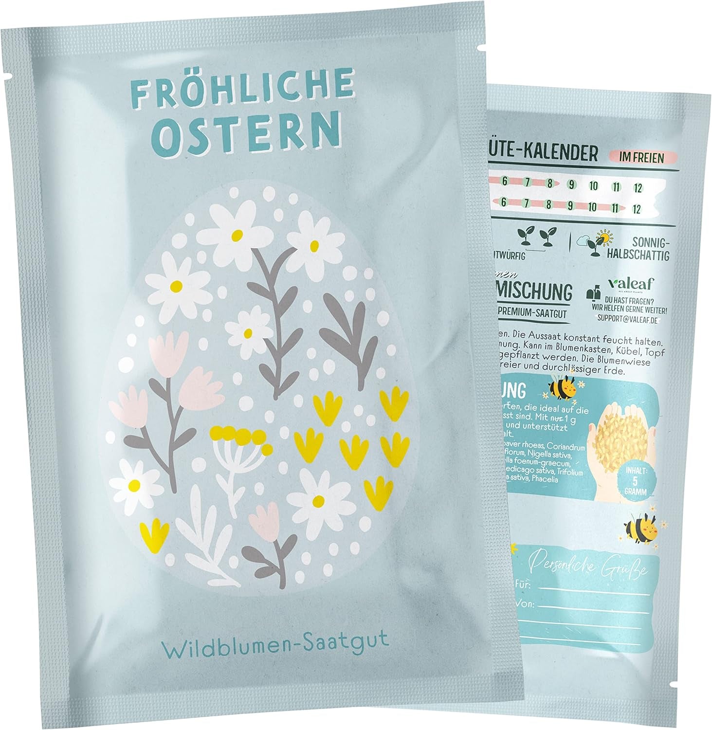 Wildflower luční semena | Velikonoční dárek semena květin, semena velikonoční trávy | Velikonoční květinová semínka a velikonoční dárky pro děti | Semena divokých květů | Balíčky semen pro divokou louku