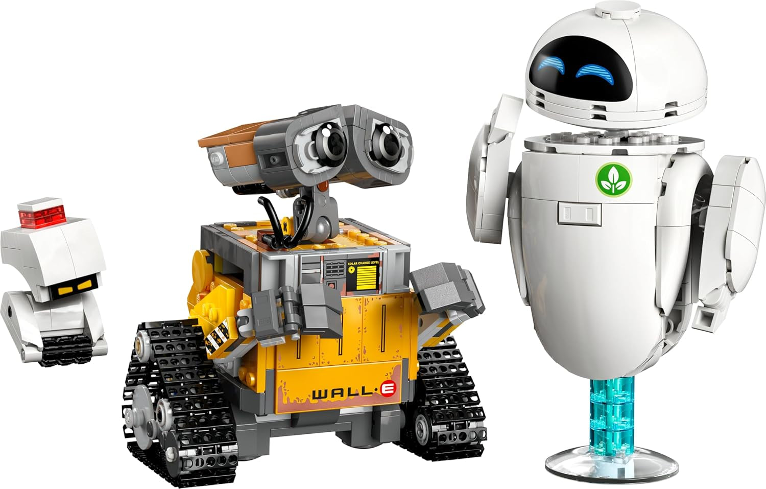 LEGO ǀ Disney and Pixar WALL-E und EVE - Modellbau für Erwachsene - aus Steinen gebaute Roboter mit M-O & Hal Figuren - DIY Deko - Sammlerstück & Geschenk für Fans - 43279