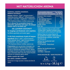 Meßmer Cold Tea Trinkpause Zmeură | Ceai de fructe, aromatizat natural, cu gust de zmeură | Ediție limitată | Pentru infuzie rece | 14 pliculețe piramidale