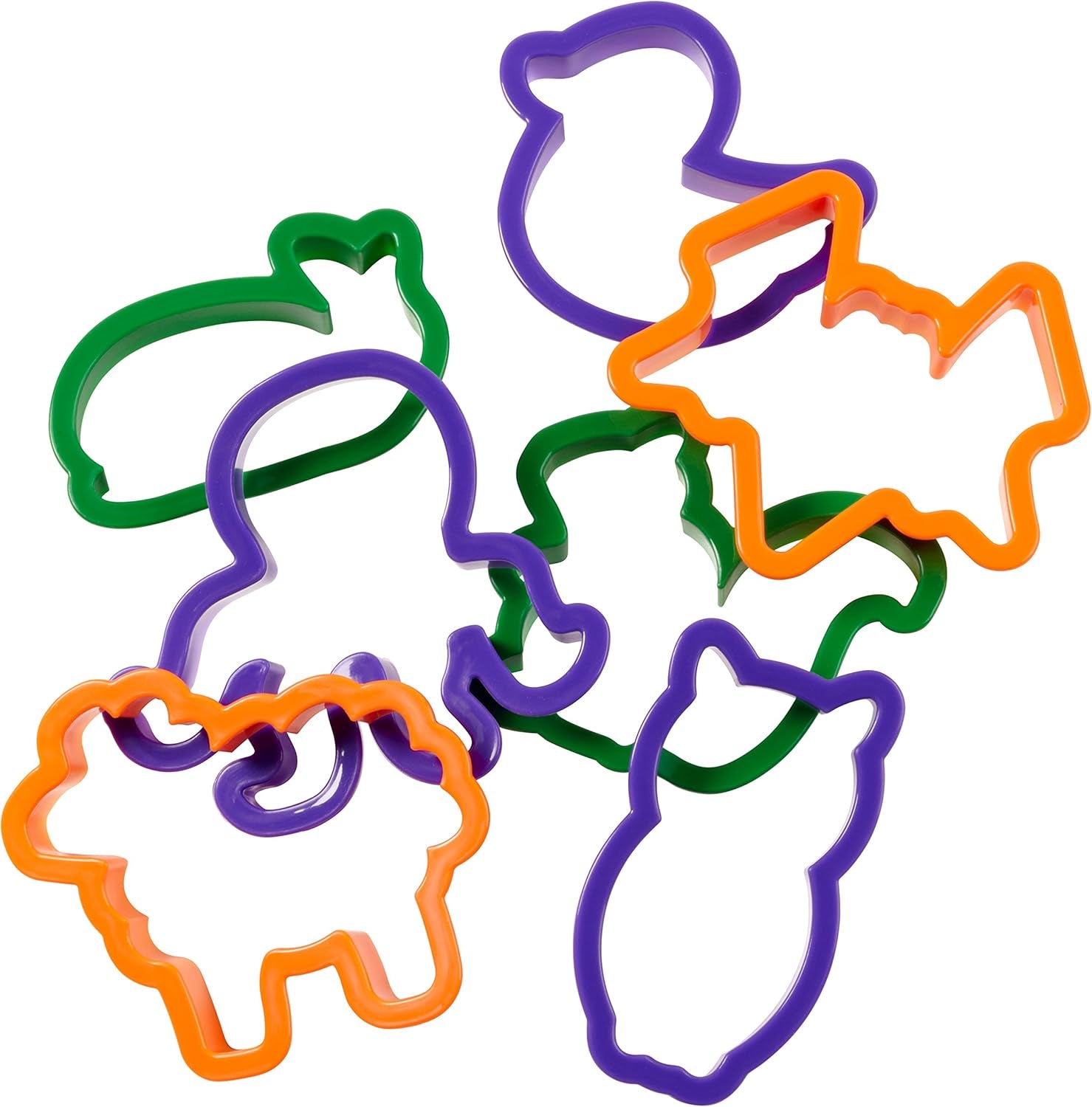 Wilton Formă de biscuiți Tropical Party, Set 3 piese: Forme de biscuiți tropicale, Forme de biscuiți: Pește, Câine, Pisică, Pasăre, Fluture și multe altele, Coacere în bucătărie, DIY - Set/50, Multicolor