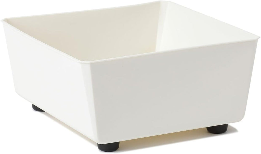 Jardinieră dreptunghiulară LAMELA cu picioare elegante – Ghiveci gri cu aspect de beton, fabricat din plastic robust, 37x17 cm, 6L – Rezistent la intemperii și ușor de curățat – Pentru interior și exterior