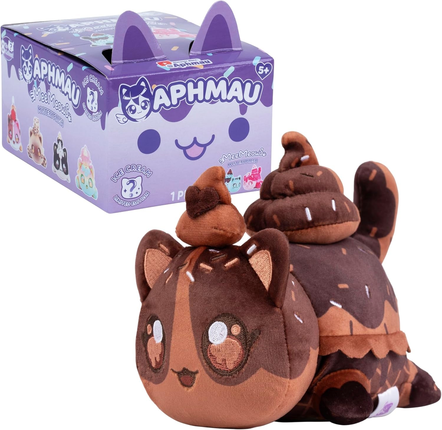 Aphmau - 15 cm Mystery Meemeows Plush - Ice Cream Akční figurky Naty Shop