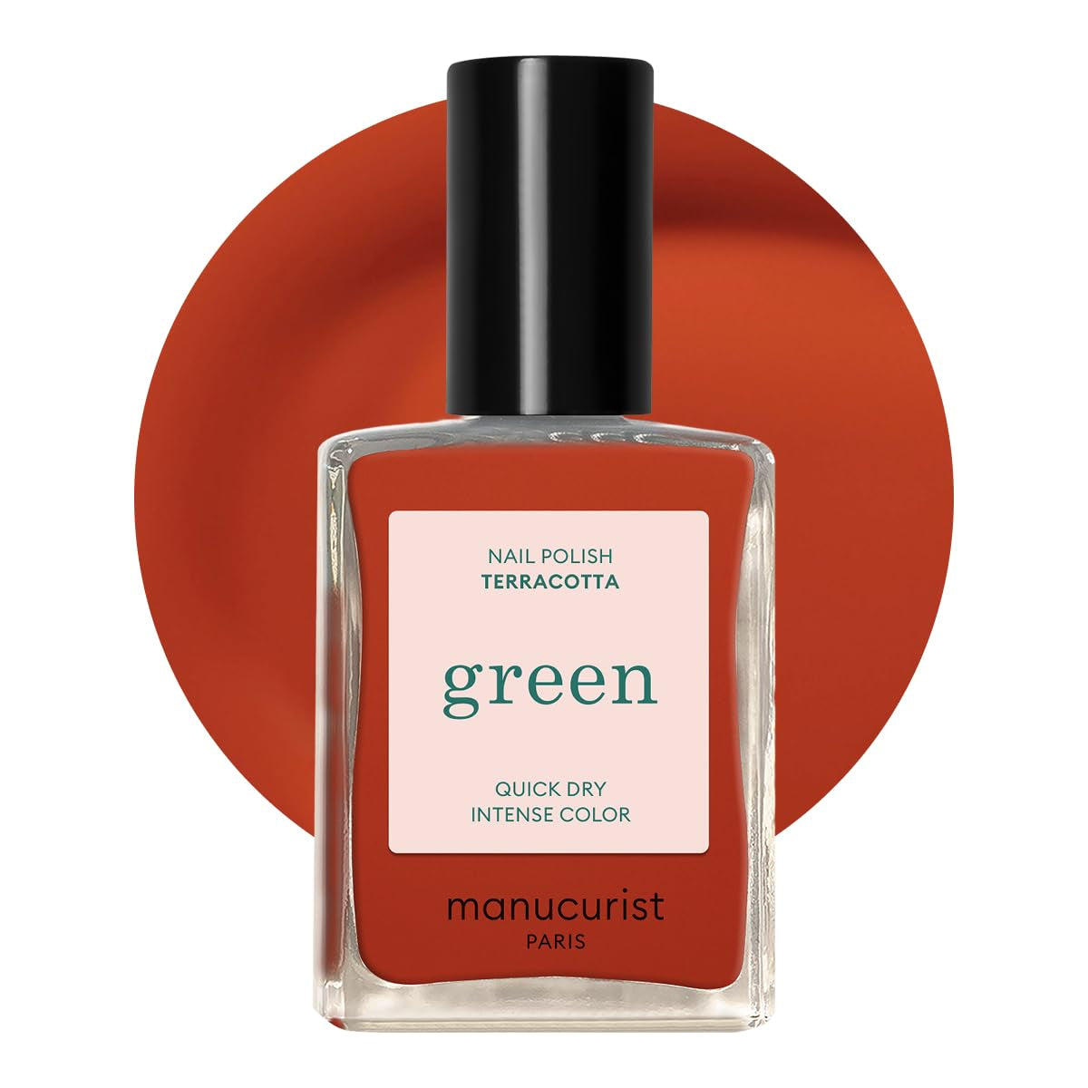 Manucurist Green - Rosy Beige Shell Beige Lak - Rychleschnoucí lak na nehty - DIY Nails - Vegan 12-Free - Rostlinná báze - Lak na nehty - Vyrobeno ve Francii