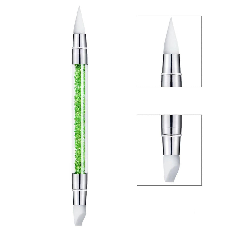 ZEOHBETY Nagelkunst-Skulpturstift, 5 Stück Doppelspitzen-Silikon-Nagelwerkzeuge Für Harz, Silikonpinsel, Acrylstift, Nagelkunst-Pinsel, Nagelfolienschnitzen, Zeichnen, Effekt, Formen, Zeichnen