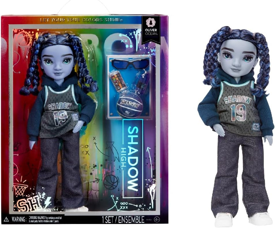Rainbow High Shadow High Series 3 - Oliver Ocean - Blaue Modepuppe - Junge - Modisches Outfit and mehr als 10 Bunte Spielaccessoires - Ideal für Kinder von 4-12 Jahren und Sammler