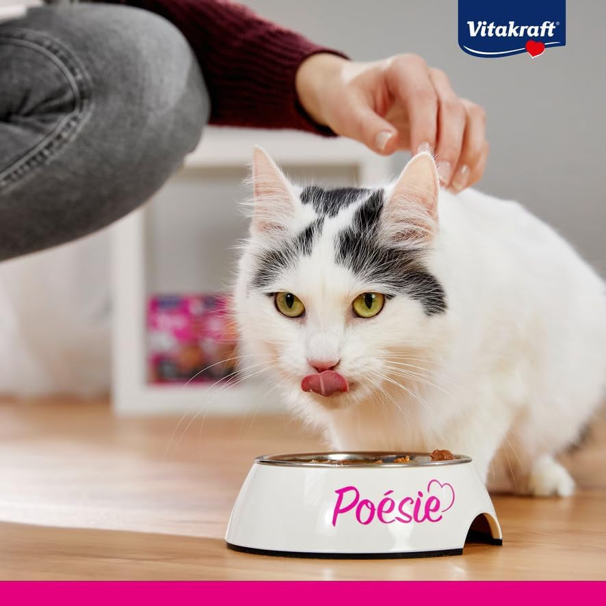 Vitakraft Poésie Délice, Country Selection, Nassfutter Katze, Katzennassfutter Gelee, mit Huhn, mit Rind (1 Paket mit 6x 85g)