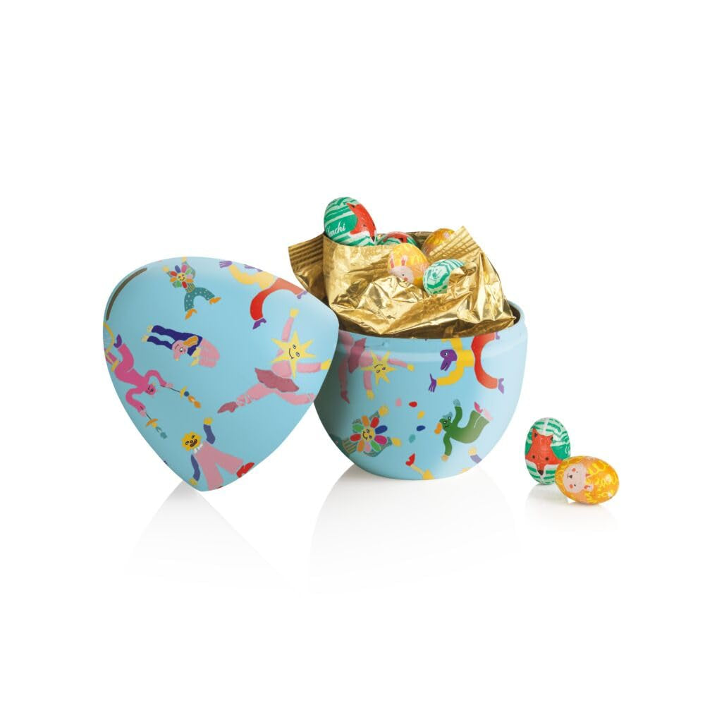 Salvadanaio di latta s ovetti di cioccolato 100 g