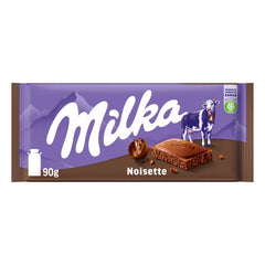 Milka Noisette – Čokoláda z alpského mléka s jemnou a krémovou lískooříškovou náplní – 25 x 90g