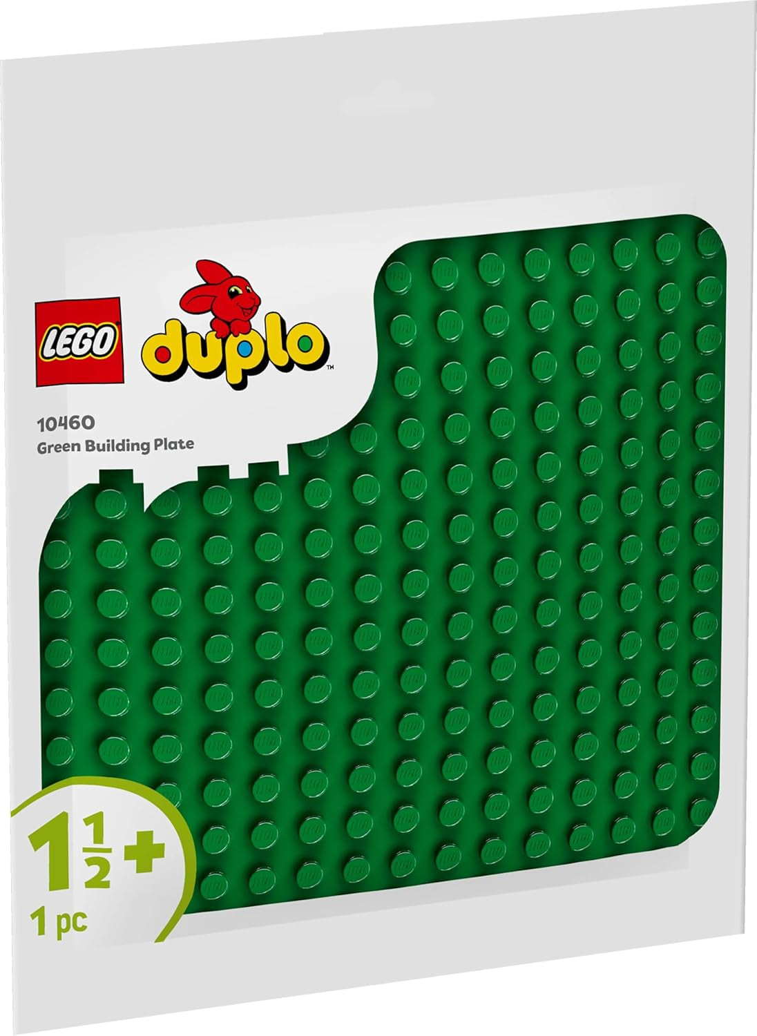 LEGO DUPLO stavební deska v zelené barvě, Stavebnice pro batolata od 18 měsíců, Na vystavování modelů, Umožňuje předškolákům kreativně stavět a hrát si nápaditě, Vzdělávací hračka 10460 Stavebnice Besuche den LEGO-Store