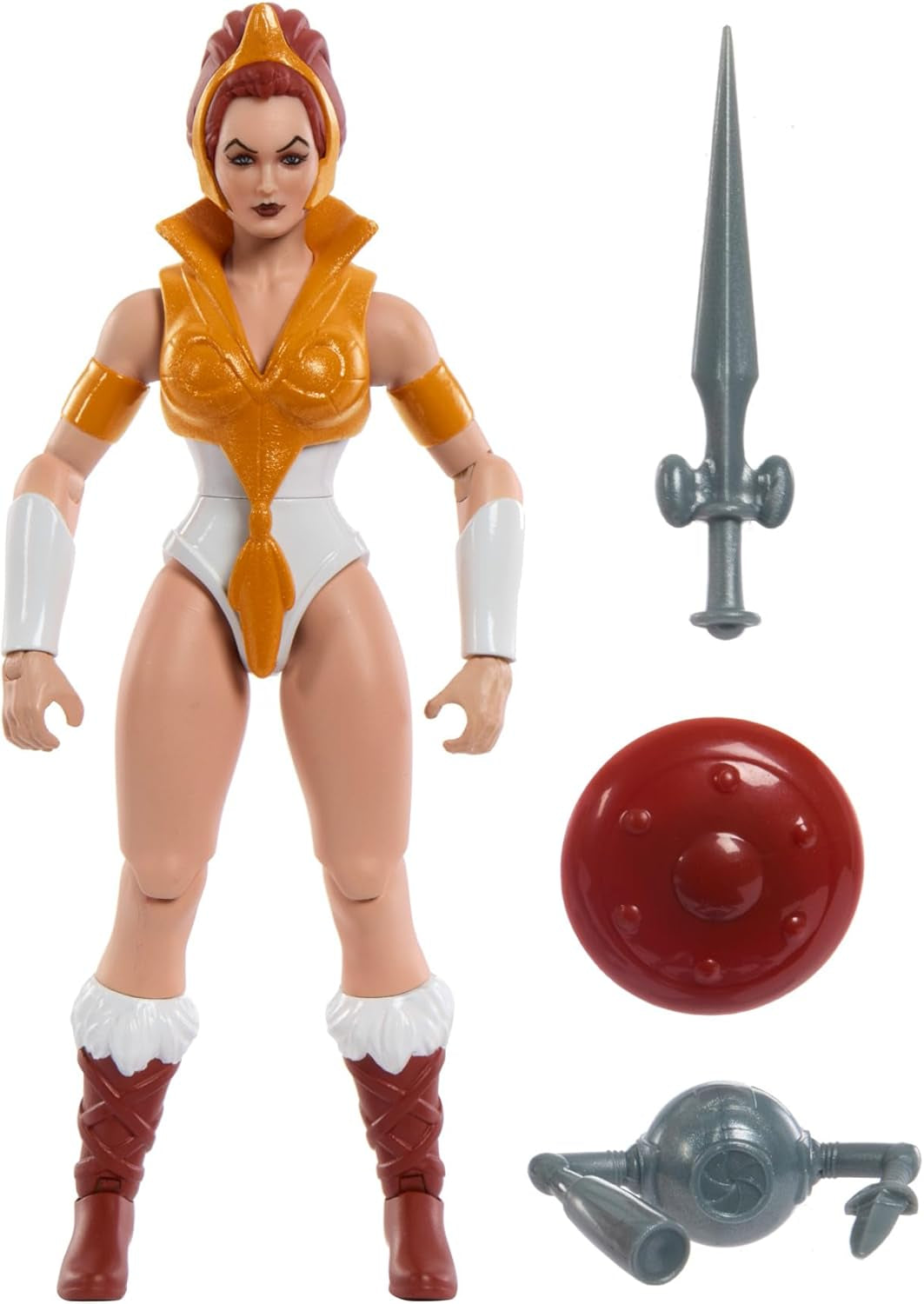 Jucărie Masters of the Universe Origins, figurină Teela din colecția de desene animate, aproximativ 14 cm înălțime Eroina Motu, accesoriu și mini benzi desenate, HYD27 Action figures Naty Shop Titlu implicit
