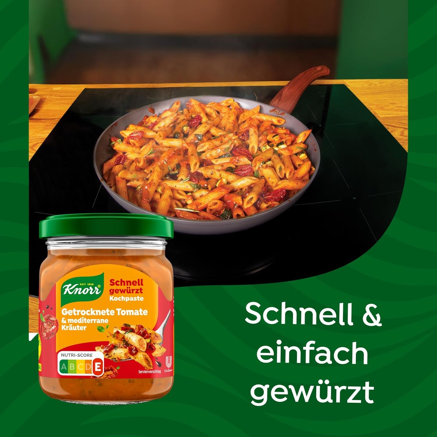 Knorr Schnell gewürzt Kochpaste Getrocknete Tomato & Mediterranean Kräuter einfach & schnell für einen besons intenzivní, geballten Gesmack 165 g
