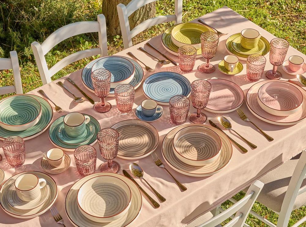 Urban Paste, pachet de 6 cești de cafea cu farfurioare, ceramică