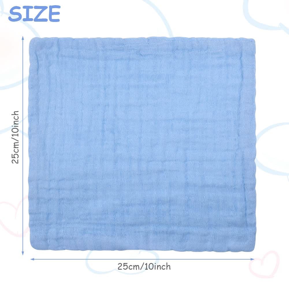 Dětské mušelínové ručníky, balení 8 ks savých ručníků z organické bavlny, 25 x 25 cm Mother and Baby Naty Shop