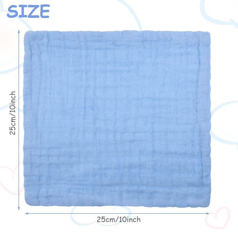 Dětské mušelínové ručníky, balení 8 ks savých ručníků z organické bavlny, 25 x 25 cm Mother and Baby Naty Shop