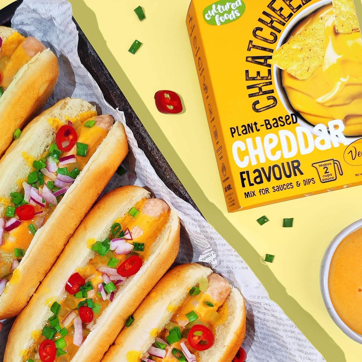 Kultivovaná jídla Veganer Käse Käseersatz Laktosefrei Glutenfrei 2-er Set Gouda Und Cheddar CHEATCHEEZ