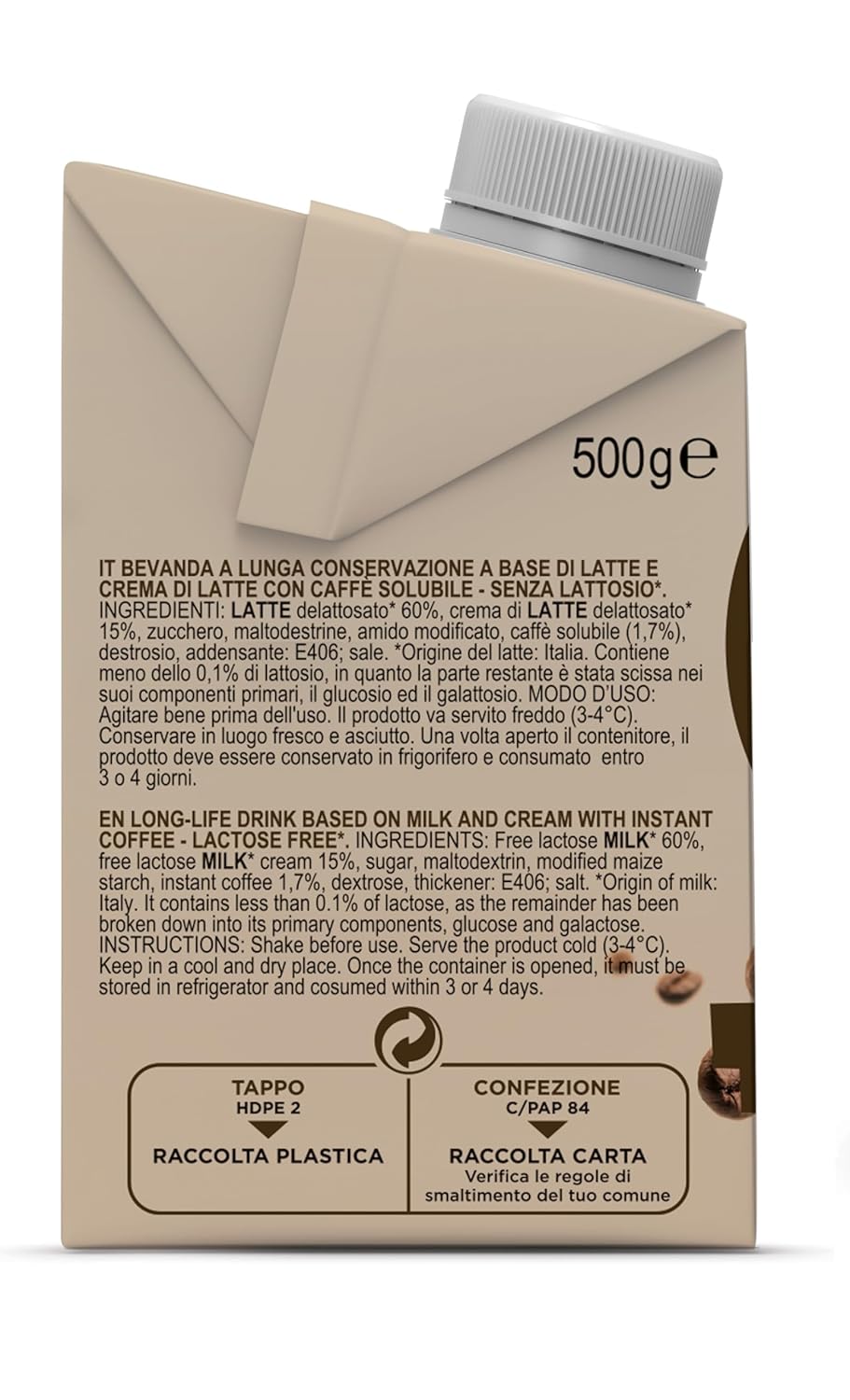 Gimoka Cream Caffè Latte Bez laktózy Bez lepku Bez konzervantů