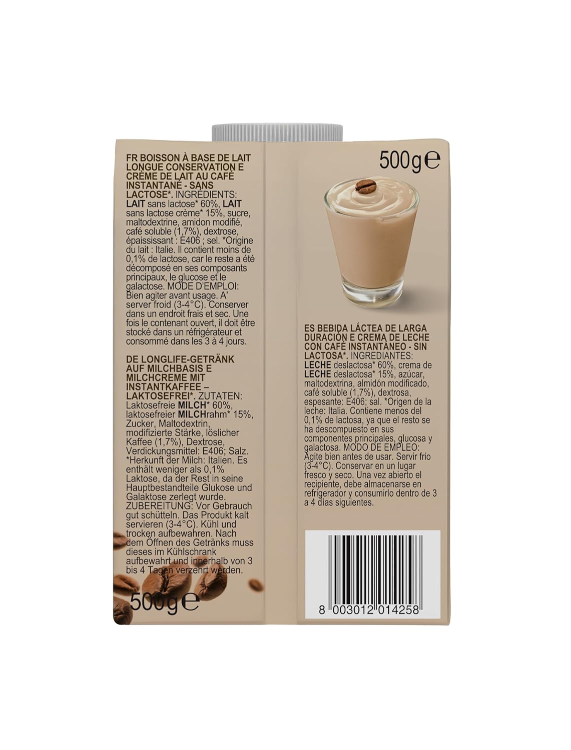 Gimoka Cream Caffè Latte Bez laktózy Bez lepku Bez konzervantů