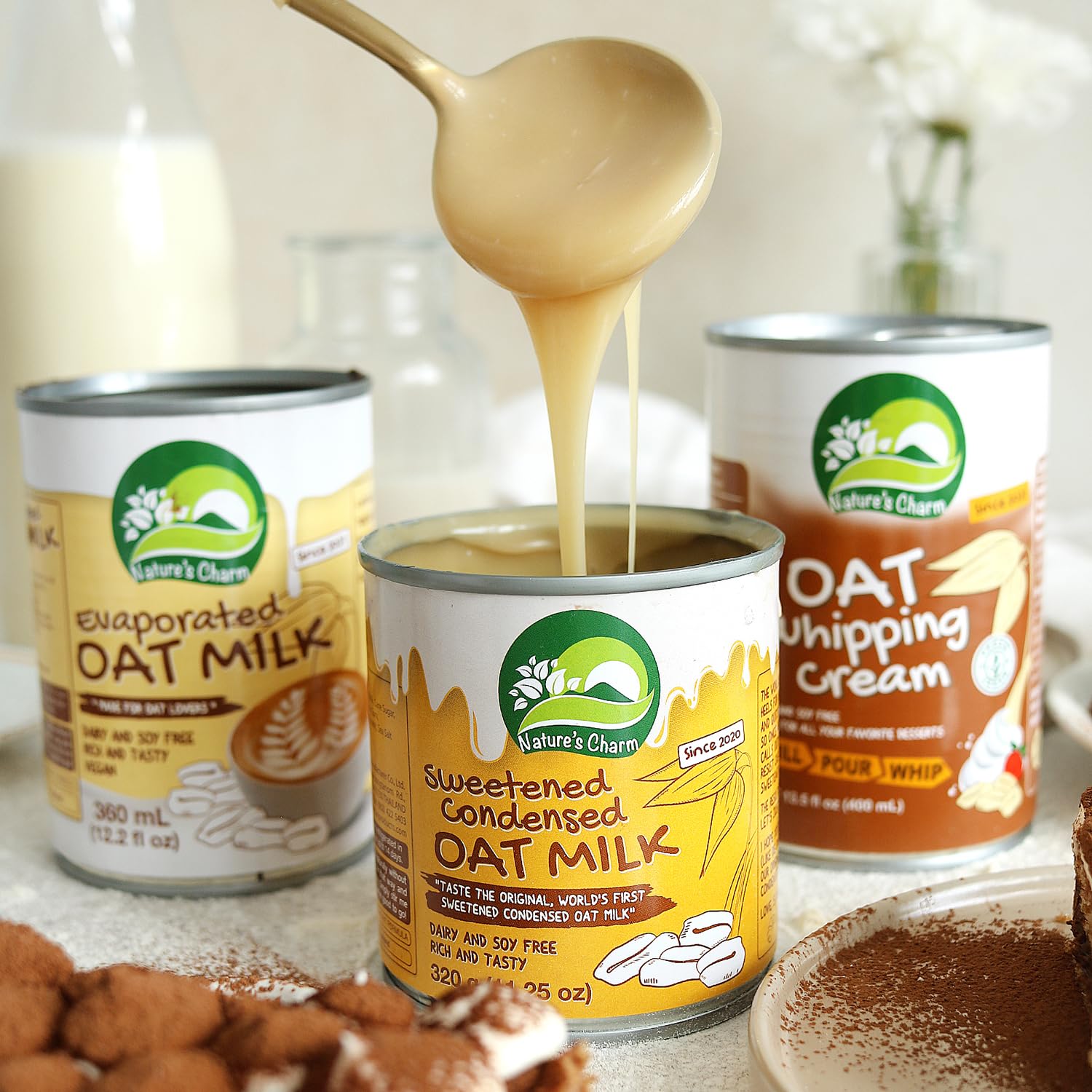 Nature's Charm Veganské kondenzované ovesné mléko – káva a dezerty