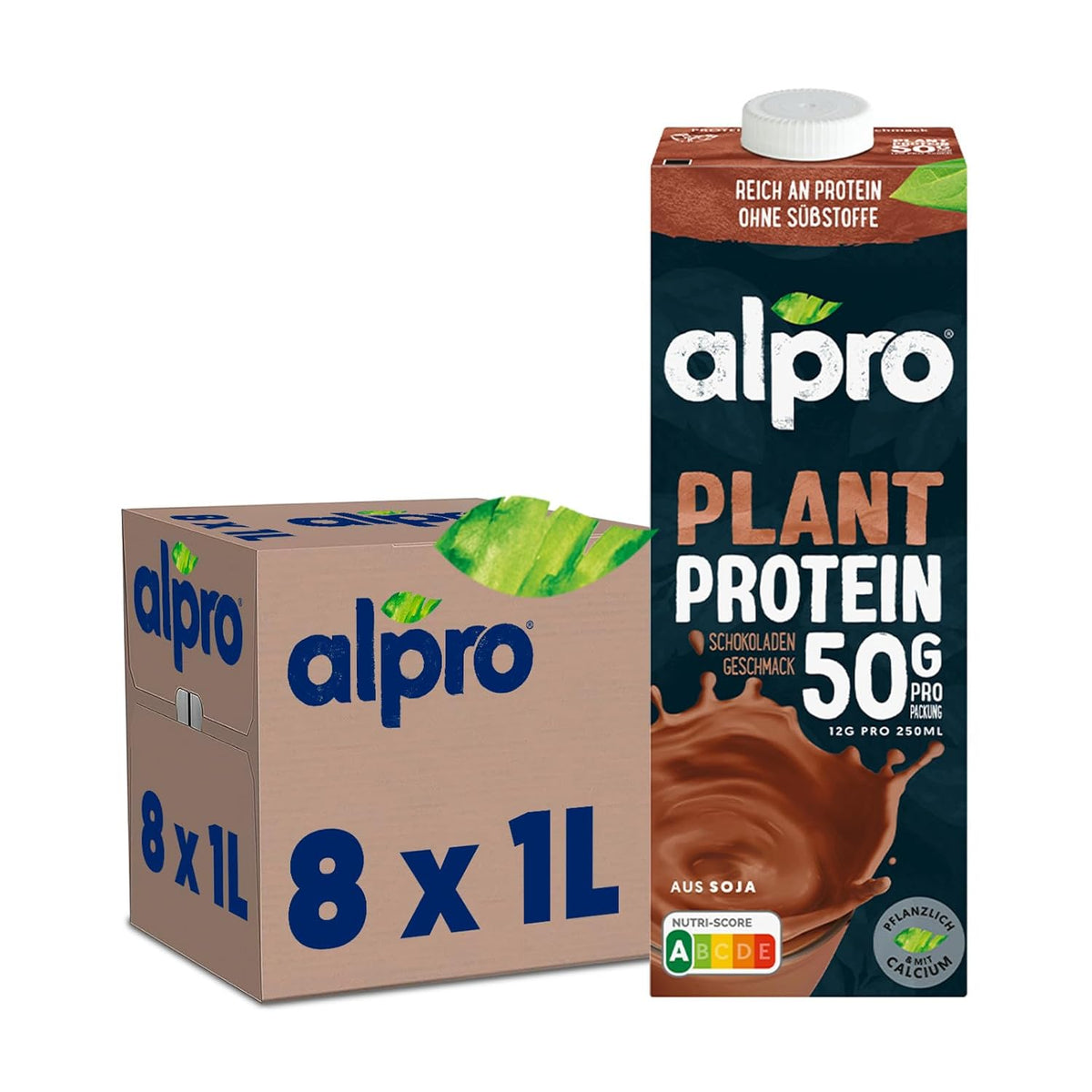 Alpro Proteindrink Chocolate Soy 8x1L - Rostlinný protein