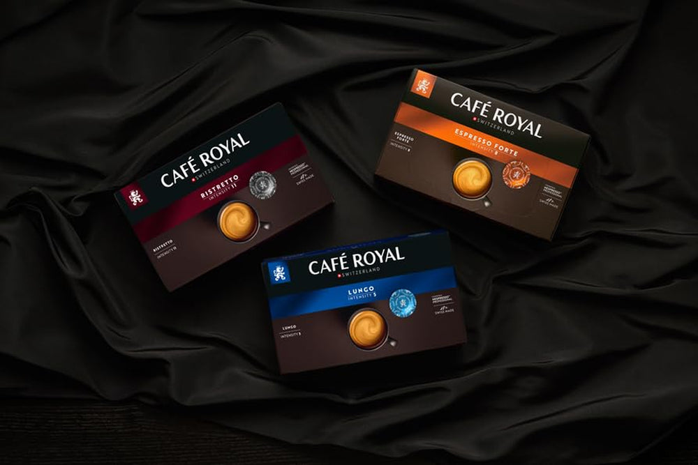 Café Royal Professional Pads, Lungo Forte, 50 Nespresso (R) Professional kompatible Pads für Office und Gastronomie, Rainforest Alliance zertifiziert, 100 Prozent Arabica Kaffee, Intensität 8