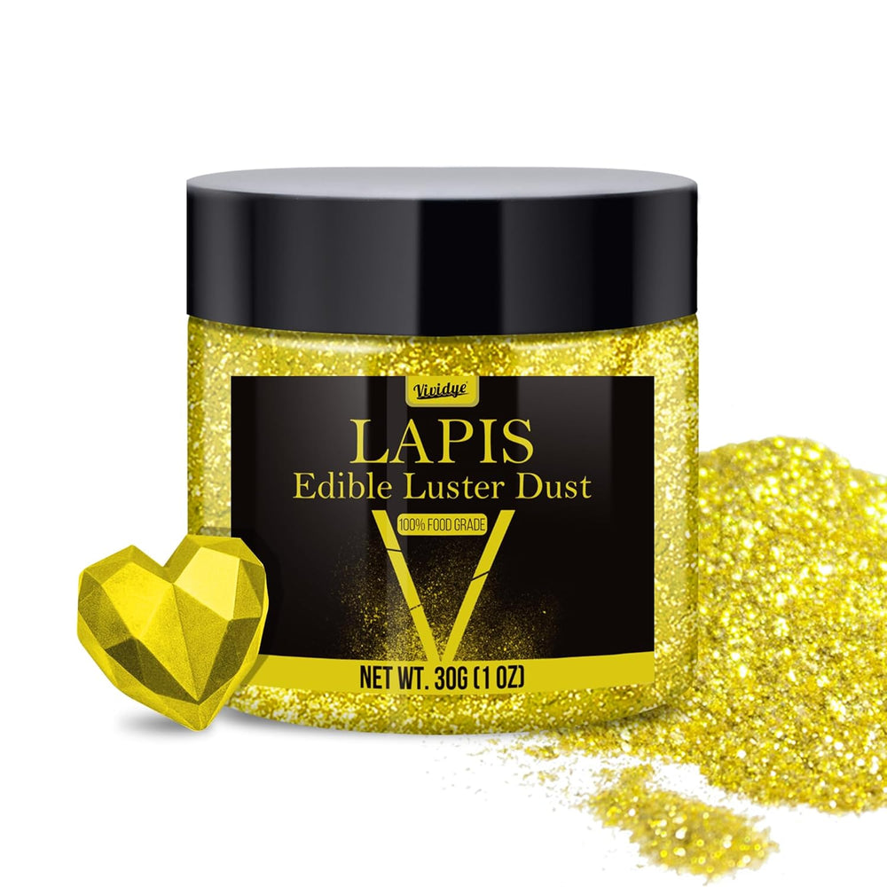 Jedlé třpytky, prach, různé barvy, 30 gramů Naty Shop Metallic Gold