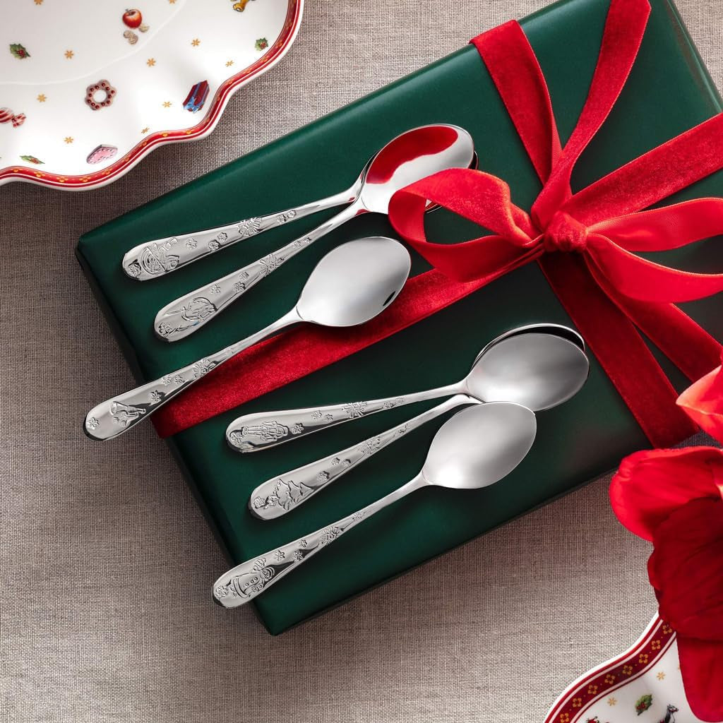 Villeroy & Boch - Toy'S Delight sada kávových lžiček 6 kusů Silver Platinum, vhodné do myčky Kitchen Naty Shop