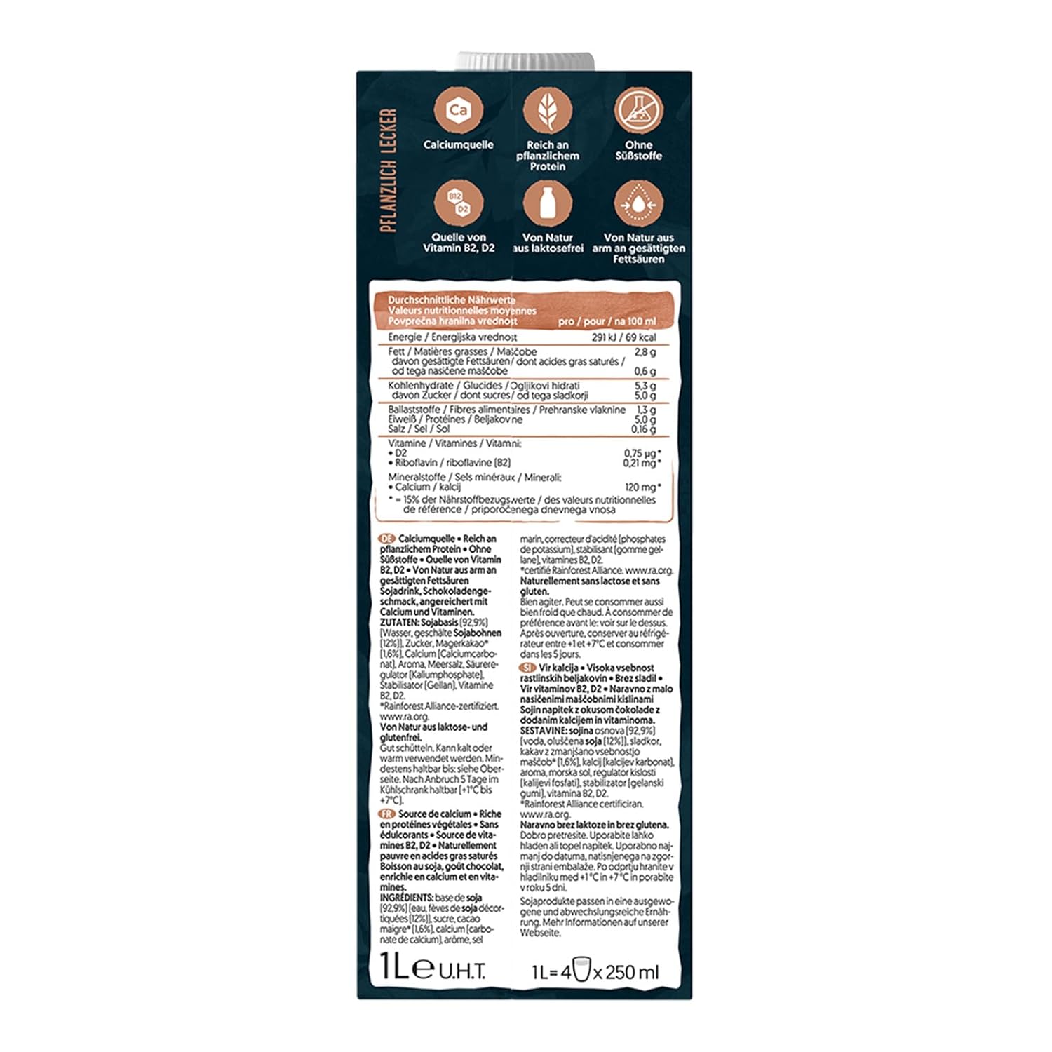 Alpro Proteindrink Chocolate Soy 8x1L - Rostlinný protein