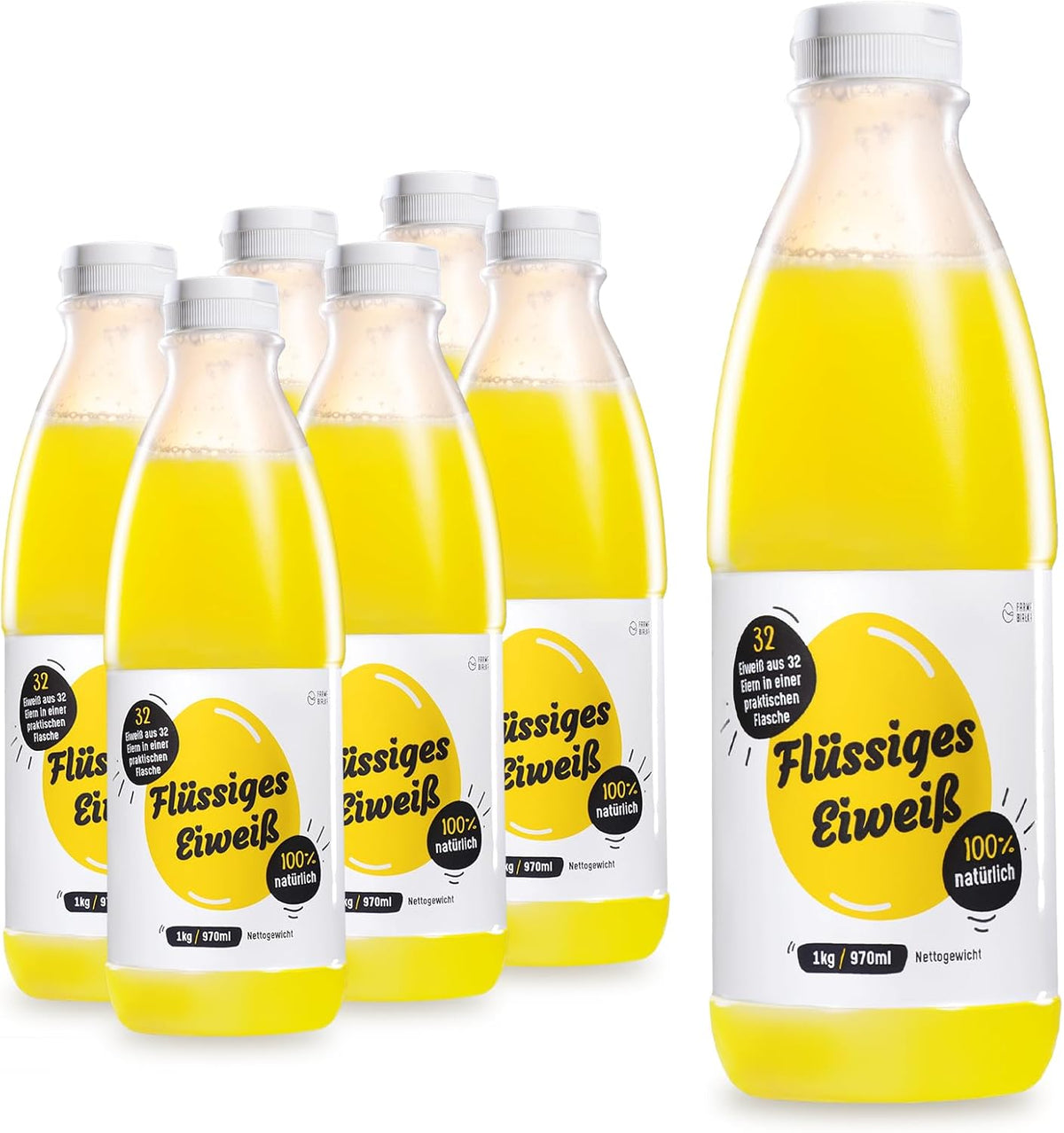 Tekutý vaječný bílek Značka - 6x1kg 100% přírodní proteiny